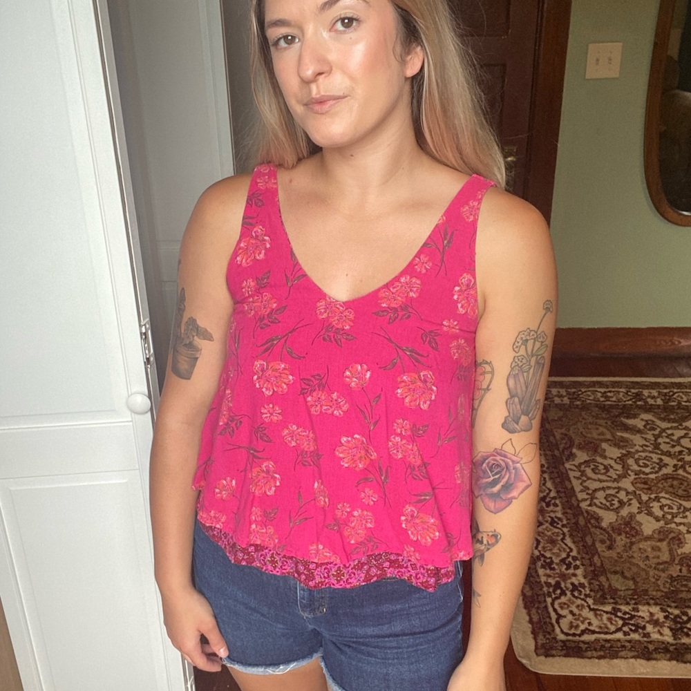 Two layer, floral tank